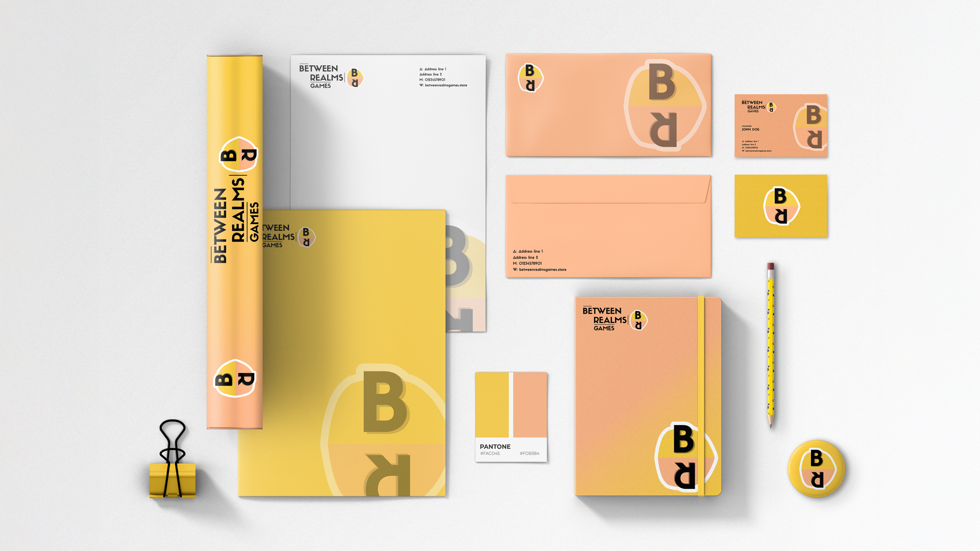 board game publisher stationery mockup image